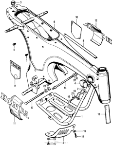 CT70 Frame + crankcase protector