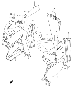 VL800 Обтекатель задний
