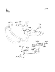 KLE500 Глушитель