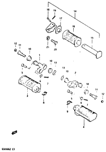 GS650 Подножки