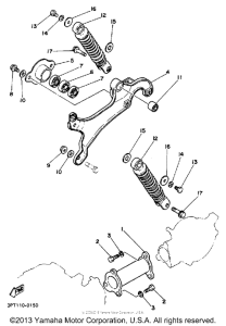 PW50A Swing arm - rear shocks