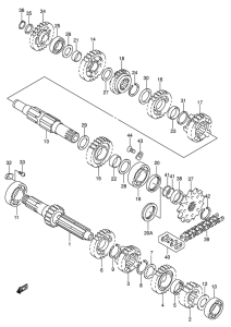 RM250 Трансмиссия
