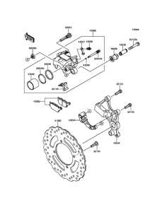 KLE650 Задний тормоз