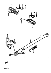 RM250 Подножки