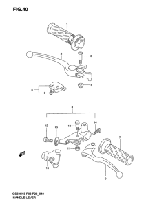 GS500 Рулевой рычаг