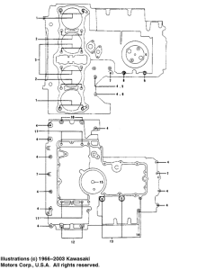 KZ1000 Crankcase bolt & stud pattern