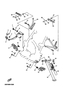 DT125RE Support & repose pied