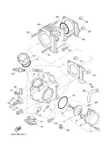XC125FI Головка цилиндров