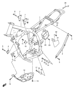 DR-Z250 Frame comp