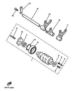XS400 Shift cam. fork