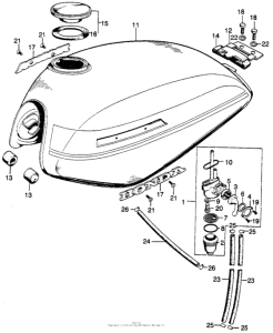 SL175 Fuel tank + fuel valve