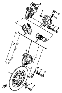 SR500 Front brake . caliper