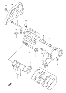 RMX250 Задний суппорт