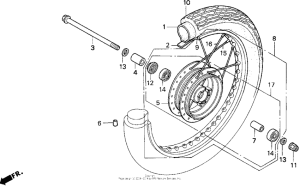 CB250 Переднее колесо