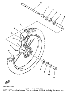YZ125U Переднее колесо