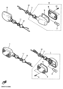 SRX400 Rear flasher light assy