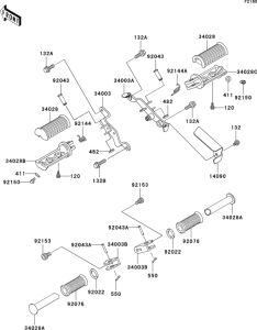 BN125 Подножки