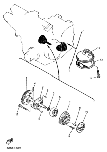 YZF600R Масляный насос