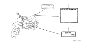 CR85RB Лейбл предостережения