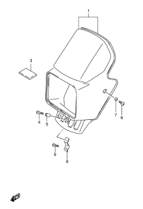 TS125 Headlamp cover  front fender