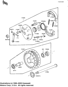 KZ250 Front hub / brake