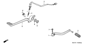CBR1100XX Brake pedal / change pedal