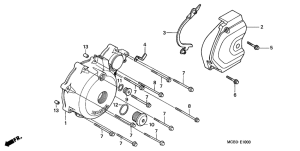 XL650V Крышка картера левая