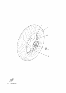 YP250R Переднее колесо