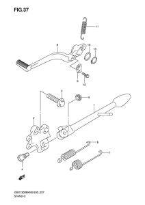 GSX1300BK (ABS) Stand comp