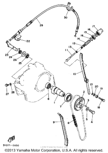 XT250K Camshaft - chain