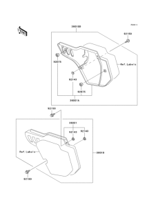 KX500 Боковые обтекатели