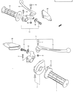 RM465 Handle grip - lever