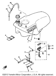 TZ250H Топливный бак