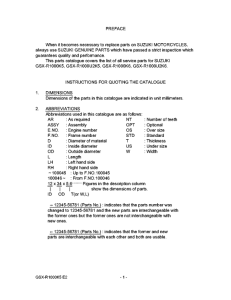GSX-R1000 Catalog preface