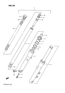 VS750 Вилка передней оси