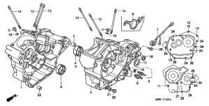 XL600V Картер двигателя