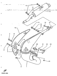 TDR125R Выхлопная система