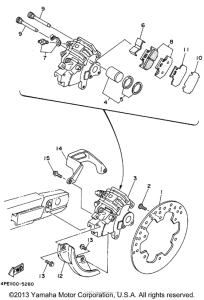 YZ125G1 Задний суппорт