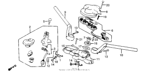 VF1000F Handlebar + top bridge