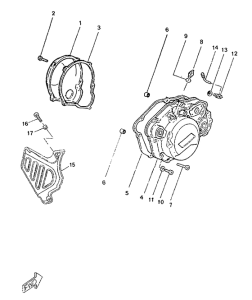 TZR50 Крышка картера двигателя
