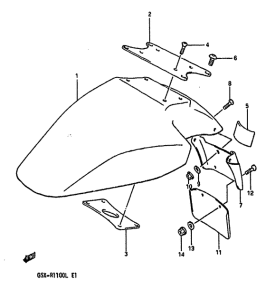 GSX-R1100 Переднее крыло
