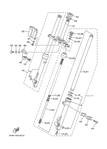 TTR90M Передняя вилка