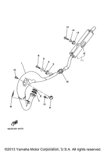 YZ80M1 Выхлопная система