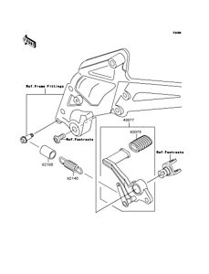 ZR250 Педаль тормоза