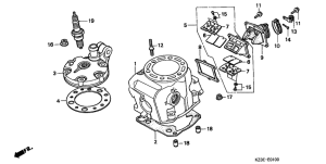 CR250R Головка цилиндров
