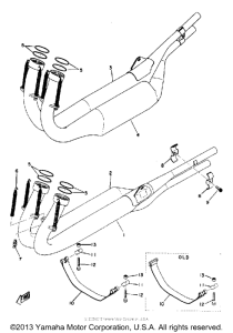 TZ750A Выхлопная система