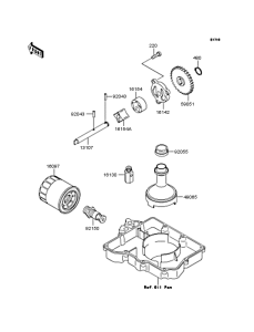 ZX400 Масляный насос и фильтр