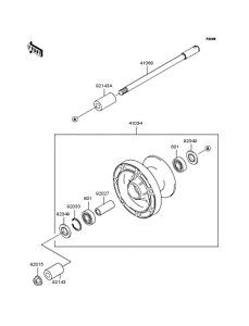 VN800 Переднее колесо