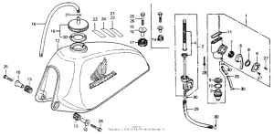 MR175 Fuel tank + fuel valve