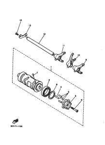 XV1100 Shift cam & fork